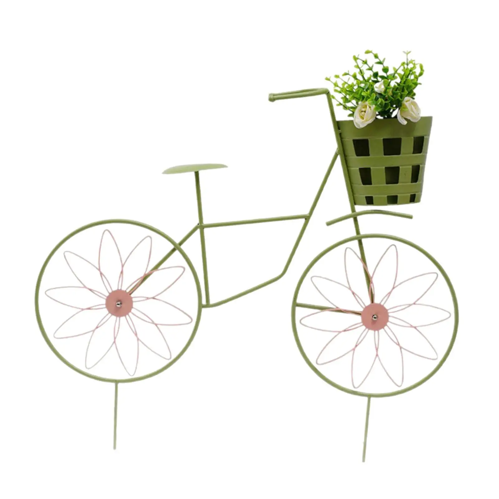 Adorno de estaca de jardín para bicicleta, fácil de instalar, soporte de flores con forma de bicicleta, estante para plantas para vacaciones, decoración de inauguración de la casa - imagen 4