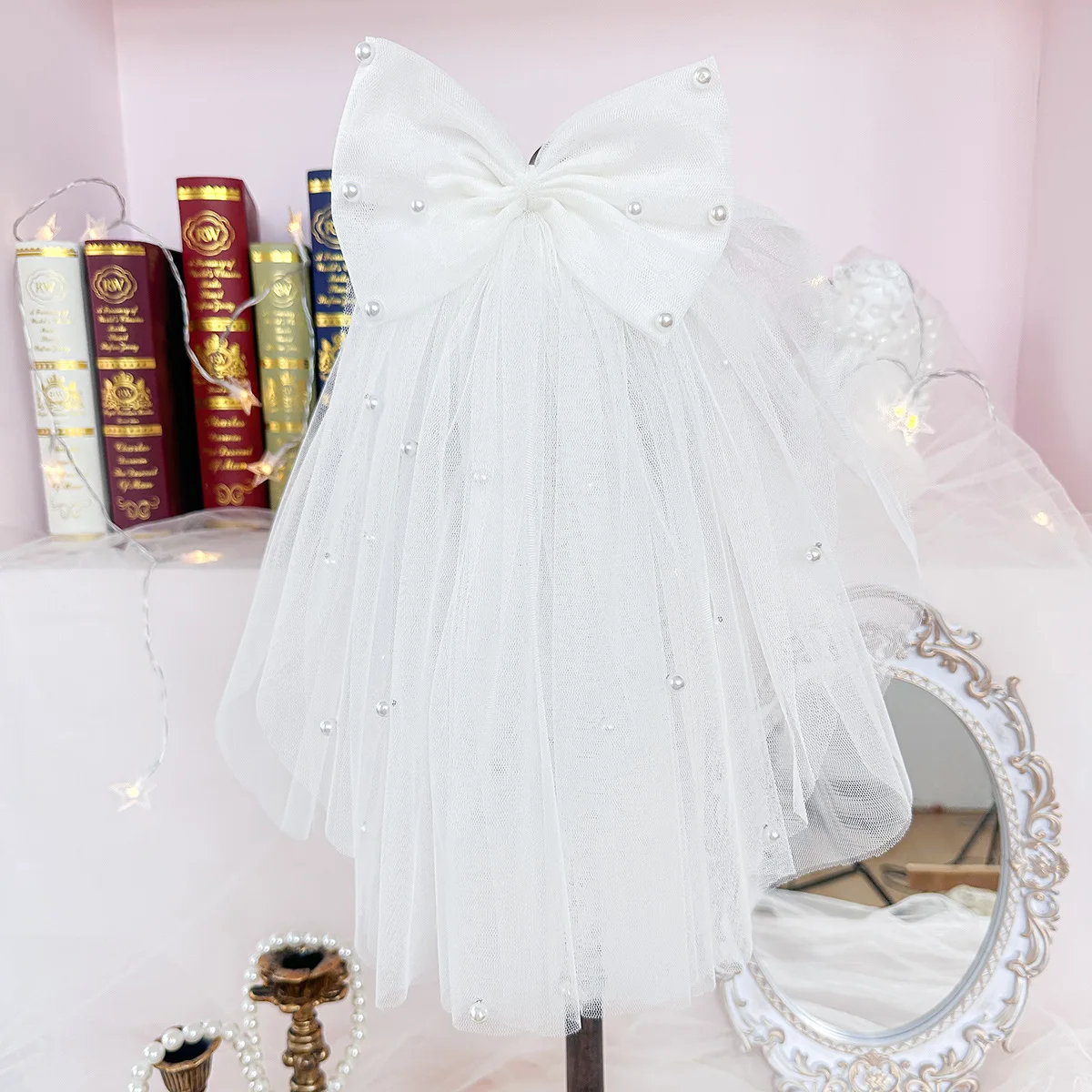 Velo de novia romántico de lujo para cachorros, tocado transpirable para mascotas para ceremonia y fiesta de boda, perros pequeños a medianos