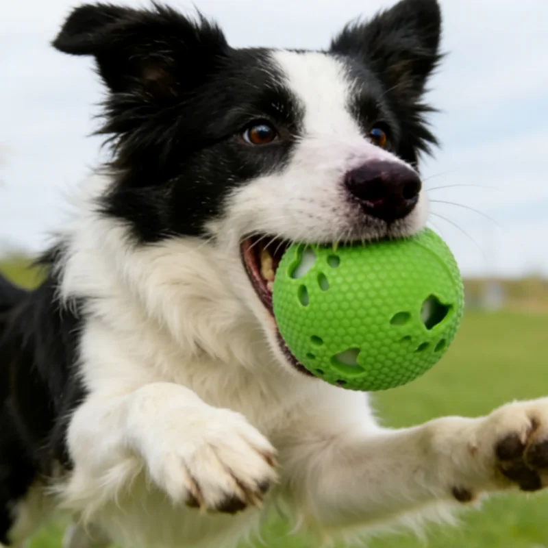 Pelota luminosa TPR para perros – Juguete masticable resistente