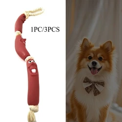 Juguete dental masticable en forma de salchicha para perros