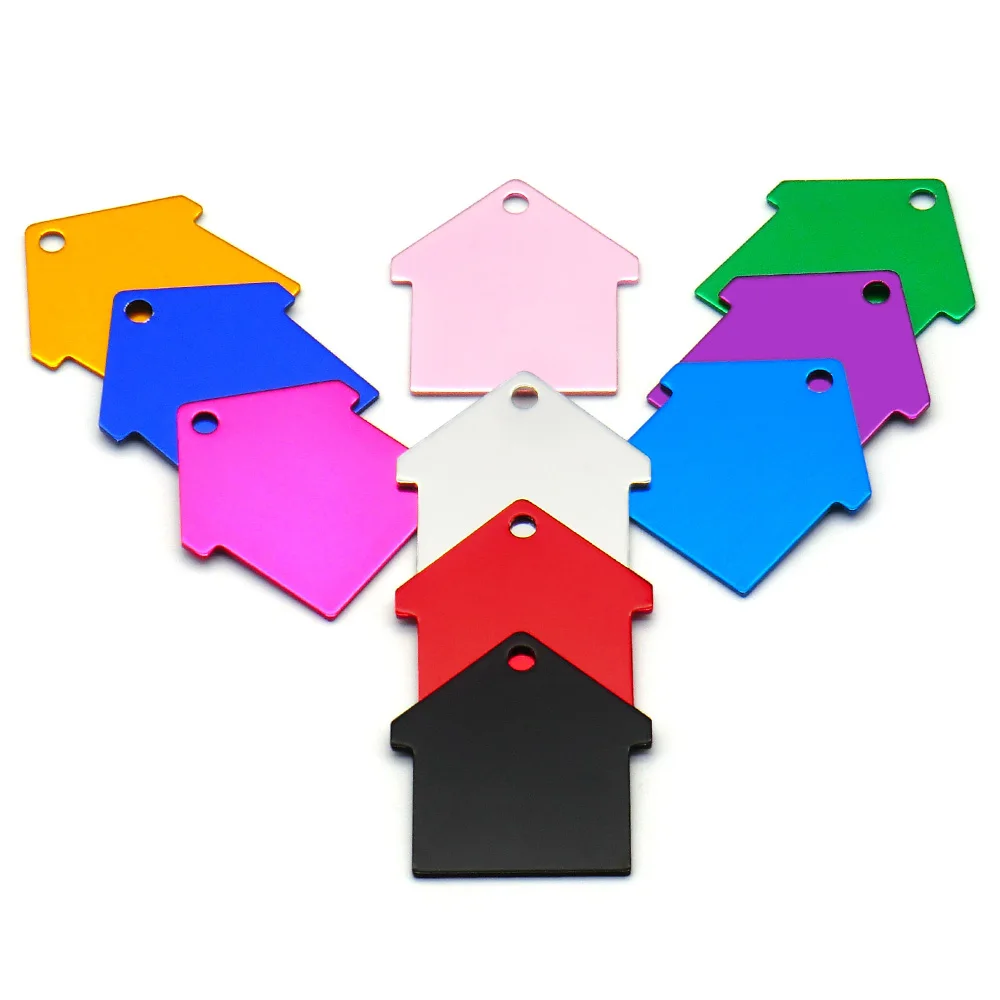 Collar de identificación de gato para cachorro, placa de Metal con grabado de aluminio, antipérdida, colgante, 100 piezas - imagen 5