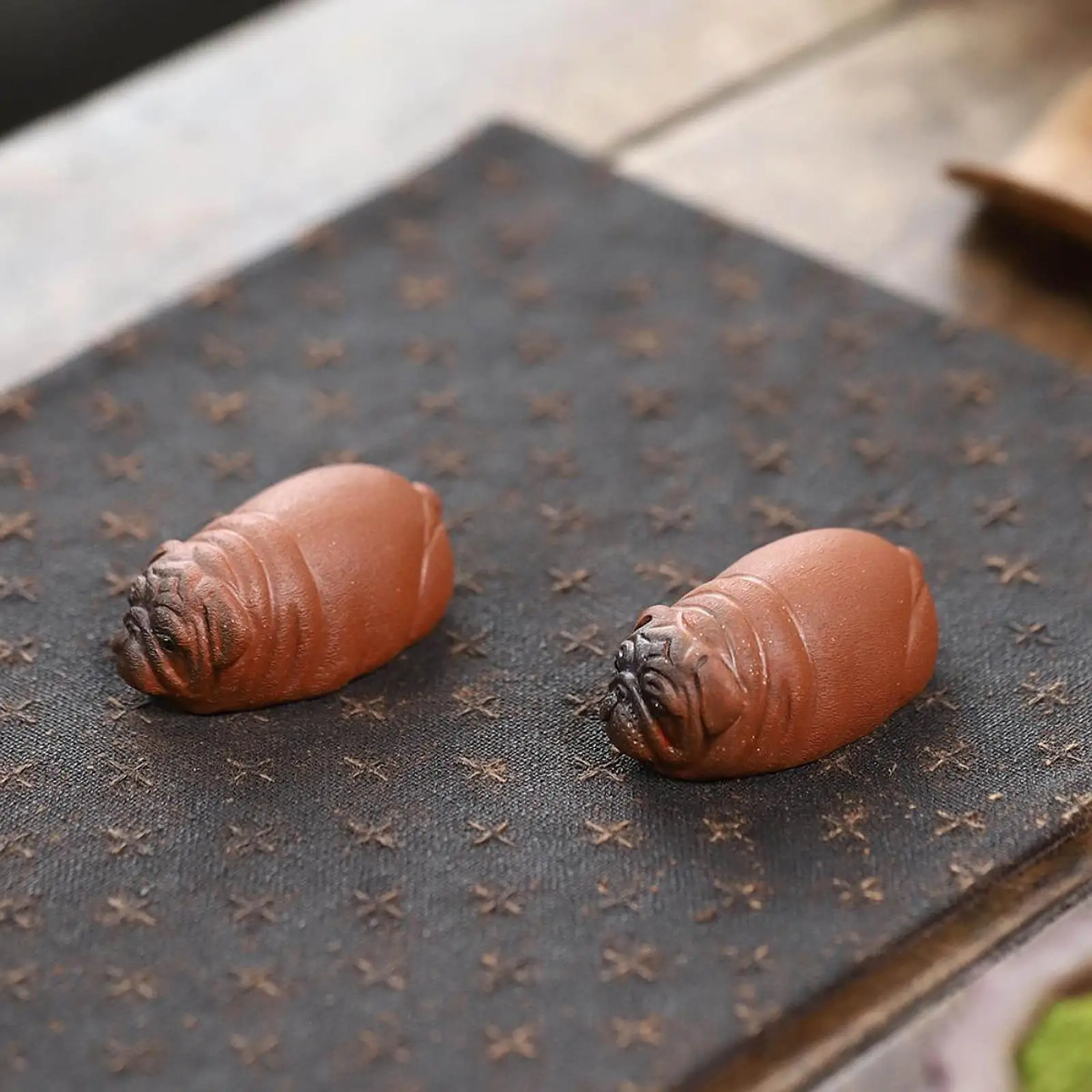 Kung Fu Tea Ornament Home Decor Room Tea Tray Decorate Creative Accessories Favors Car Ornaments Chinese Purple Clay Tea Pet