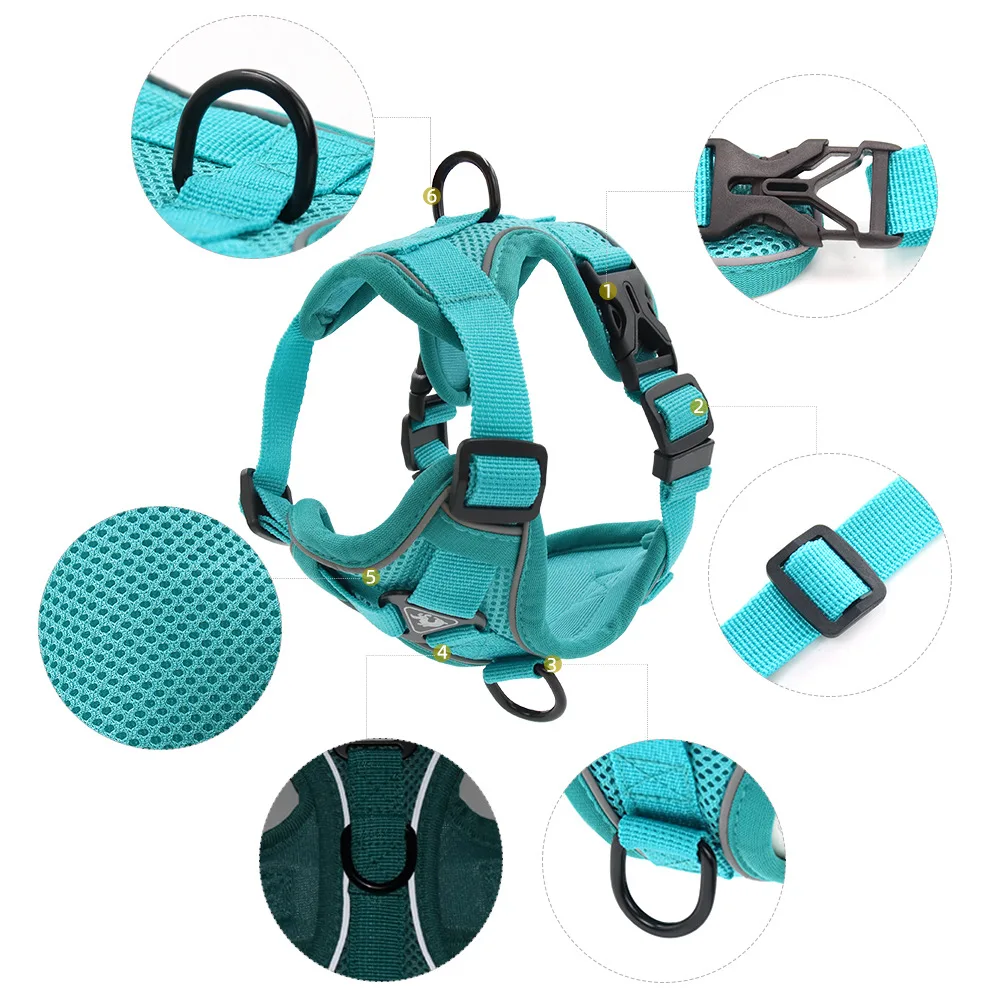 Juego de arnés y correa, accesorios para mascotas, arnés para perros pequeños, Bulldog Francés, Pug, Pitbull, cachorro, Collar pectoral, suministros para Chiens - imagen 3