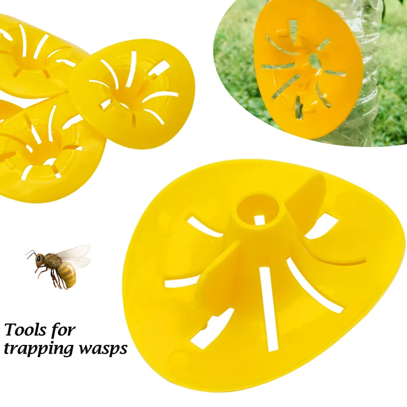 Trampa de avispas en forma de flor para jardín, embudo de insectos voladores, herramienta de Control de plagas colgante al aire libre, 5 a 10 unidades