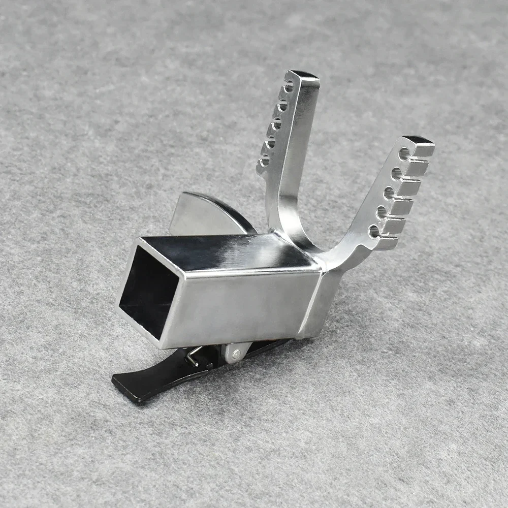 Cabeza de tirachinas especial para tirachinas grandes, accesorios de tirachinas largos caseros DIY, cabeza de tirachinas tipo botón de tubo cuadrado