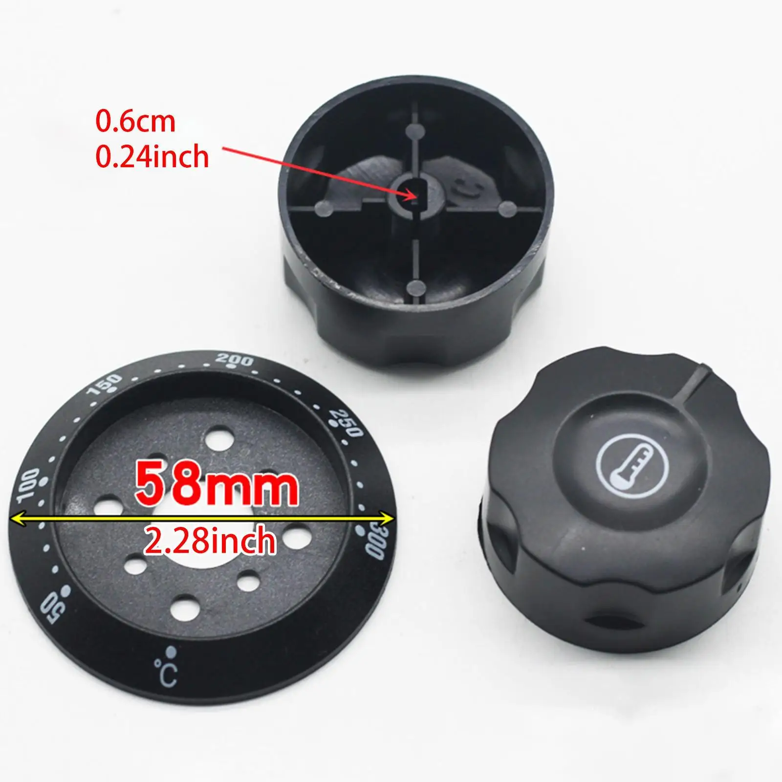 Thermostat Control Knob Electric Oven Temperature Control Knob Professional Heating Switch Fryer Adjustable Temperature Dial