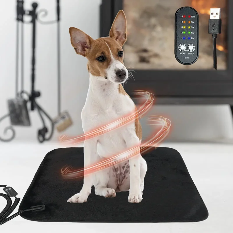 Manta eléctrica para mascotas, calentador pequeño enchufable USB de temperatura constante para perros y gatos, adecuado para gatos y perros pequeños - imagen 4