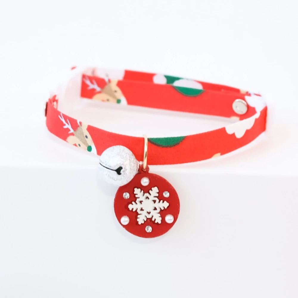 Collar navideño lazo-campana suave ajustable para gatos perros festivo - imagen 4