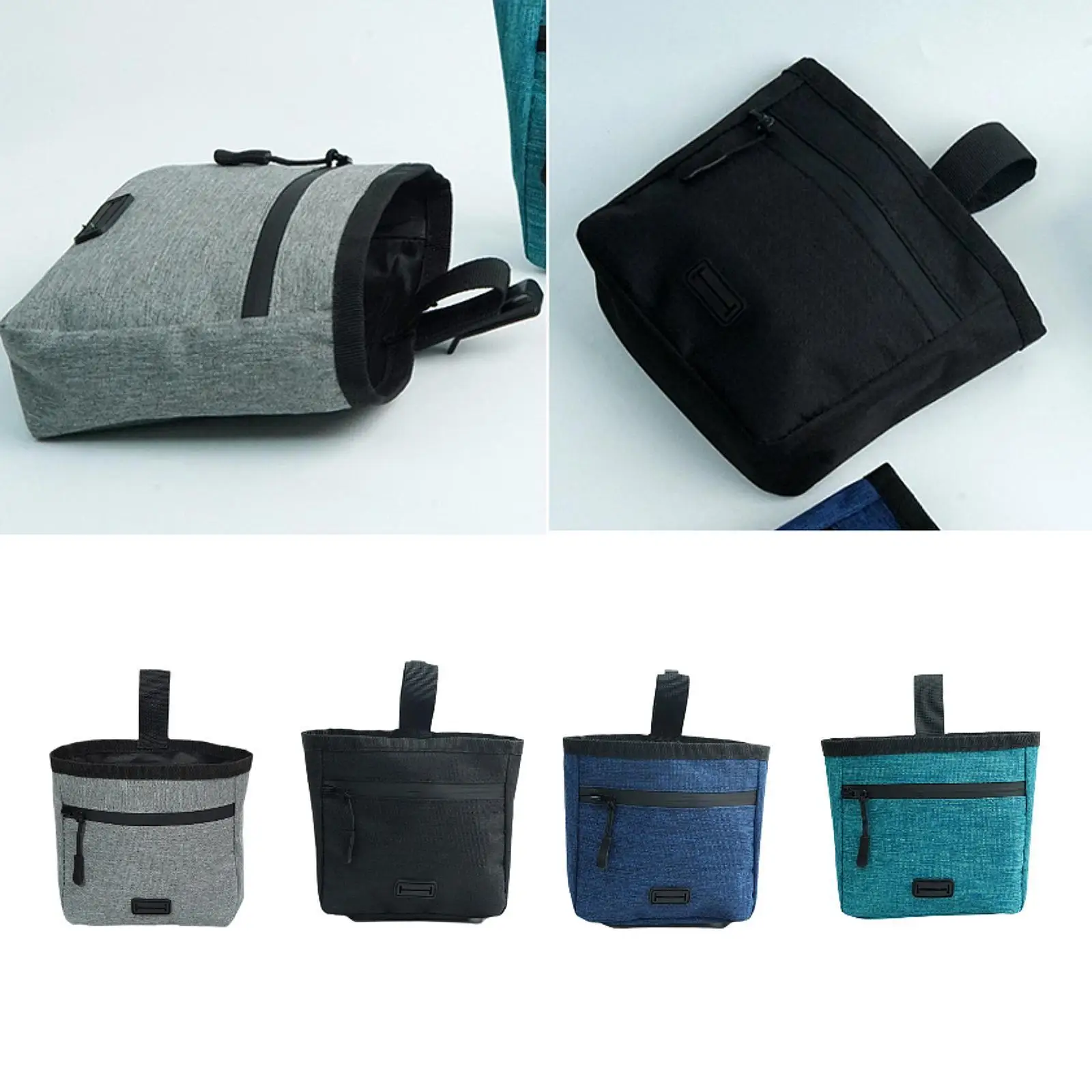 Bolsa para golosinas para perros, evita derrames, resistente, tamaño de bolsillo pequeño, estuche de recompensa para aperitivos, bolsa para golosinas para mascotas para viajes y uso al aire libre