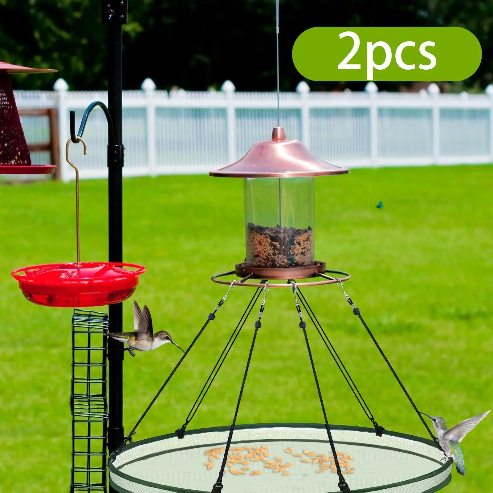 2Pcs Bird Seed Catcher Trays Bee Feeder Convenient Birds Feeding Platform