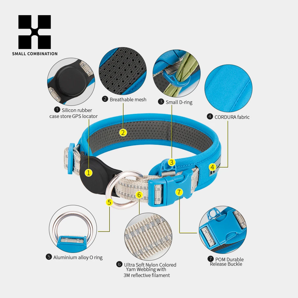 Conjunto de arnés y correa para Collar de perro grande, combinación pequeña, sin tirones, chaleco reflectante para el pecho de perro mediano, entrenamiento de pastor alemán para mascotas - imagen 4