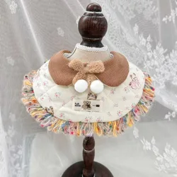 Bufanda para mascotas, chal grueso de otoño e invierno, Collar para gato, pajarita, decoración bonita para mascotas, ropa para cachorros, ropa para perros pequeños