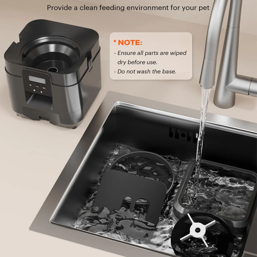 Alimentador de sincronización para mascotas de 2L, dispensador automático para gatos, máquina de comida lenta para perros con dispensador de comida cuantitativa temporizada, tazón para perros y gatos
