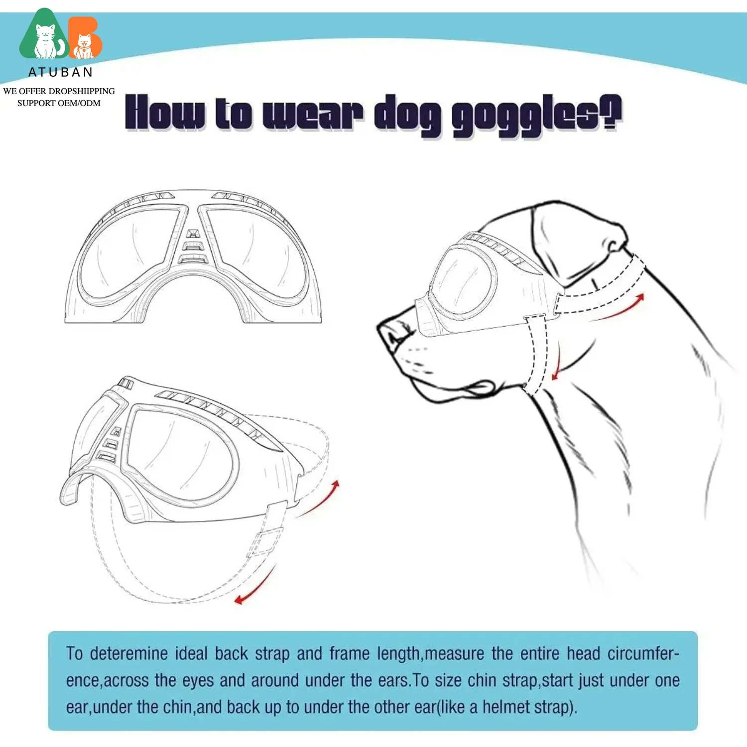 Gafas de sol transparentes Anti-UV para perro, lentes suaves a prueba de viento, antipolvo y antivaho para perros medianos y grandes - imagen 4
