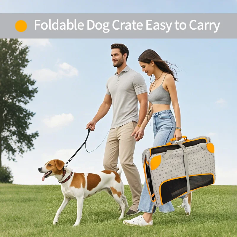 Transportadora plegable con ventana extragrande para gatos y perros - imagen 2