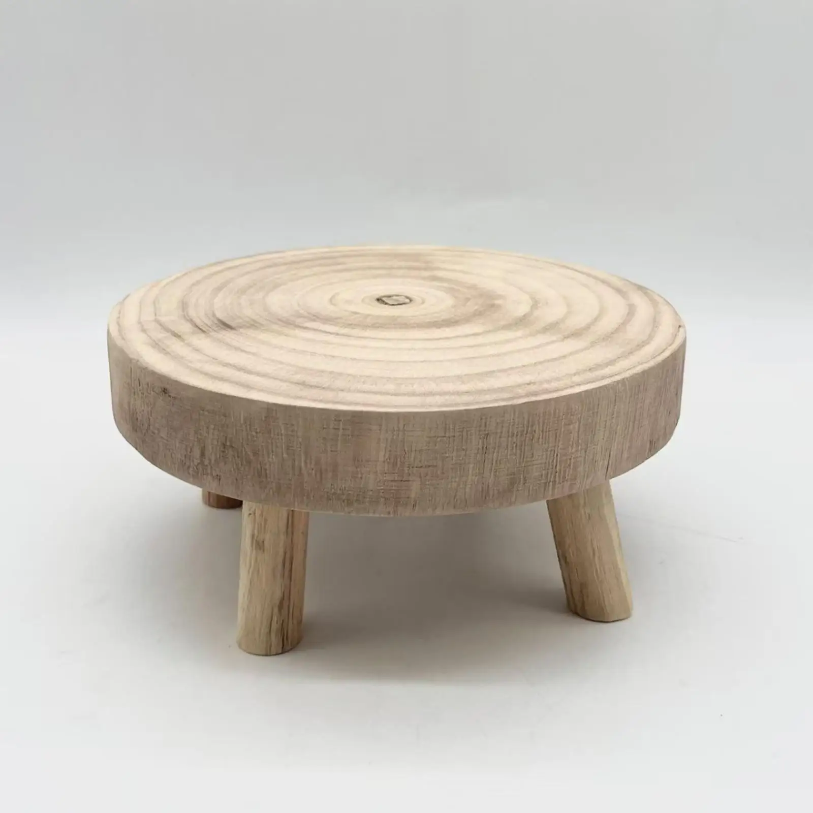 Wood Plant Stand,Pedestal,Rustic,Flower Pot Holder,Plant Stool Round Riser for Patio Potted Plants Living Room Office Home Decor