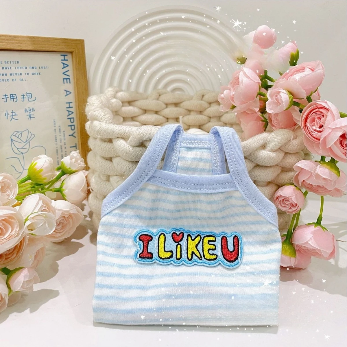 Camisola a rayas de primavera para mascotas, ropa para perros, cachorros, camisolas bonitas para el hogar, pijamas para el hogar, ropa para cachorros, chaleco - imagen 3