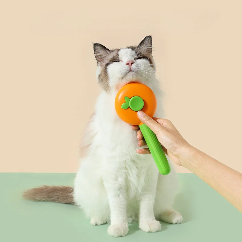 Peine de girasol para Gato, peine de aguja autolimpiante, producto de depilación para mascotas - imagen 4
