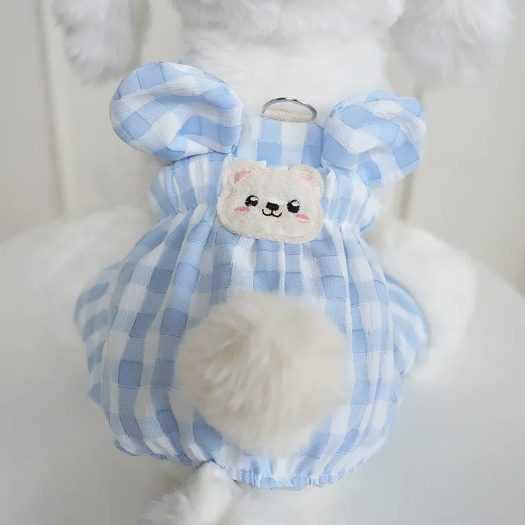 Monos de primavera para mascotas, ropa a cuadros de cuatro patas, mono para gatos y perros, ropa, pijama, ropa para cachorros