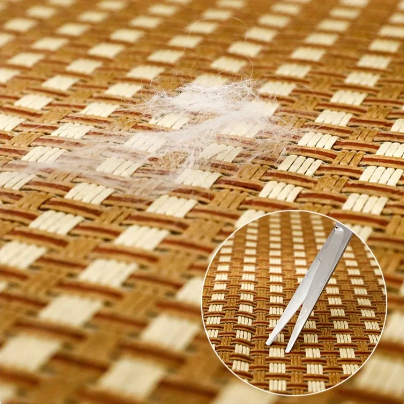 Esteras refrescantes para mascotas para gatos con almohada, almohadillas suaves para cama, estera para dormir tejida de mimbre para perros, suministros de disipación de calor para cachorros y gatitos - imagen 4