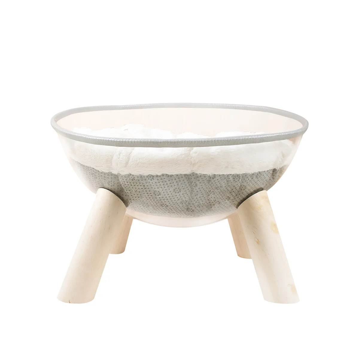 Cápsula espacial para gatos con árbol de madera y poste rascador
