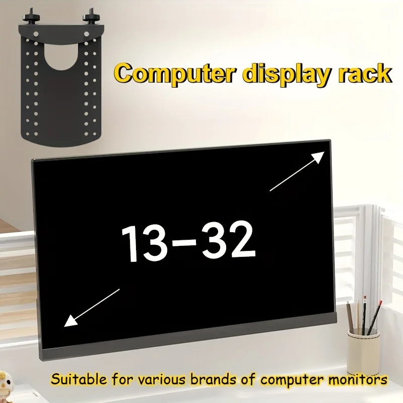 Soporte adaptador VESA instalado en monitor