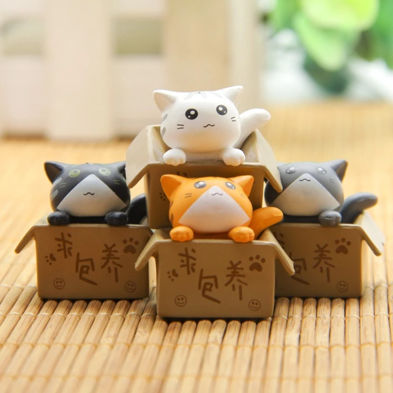 Estatuas de gatos mini para jardín y habitación infantil – Regalo niños