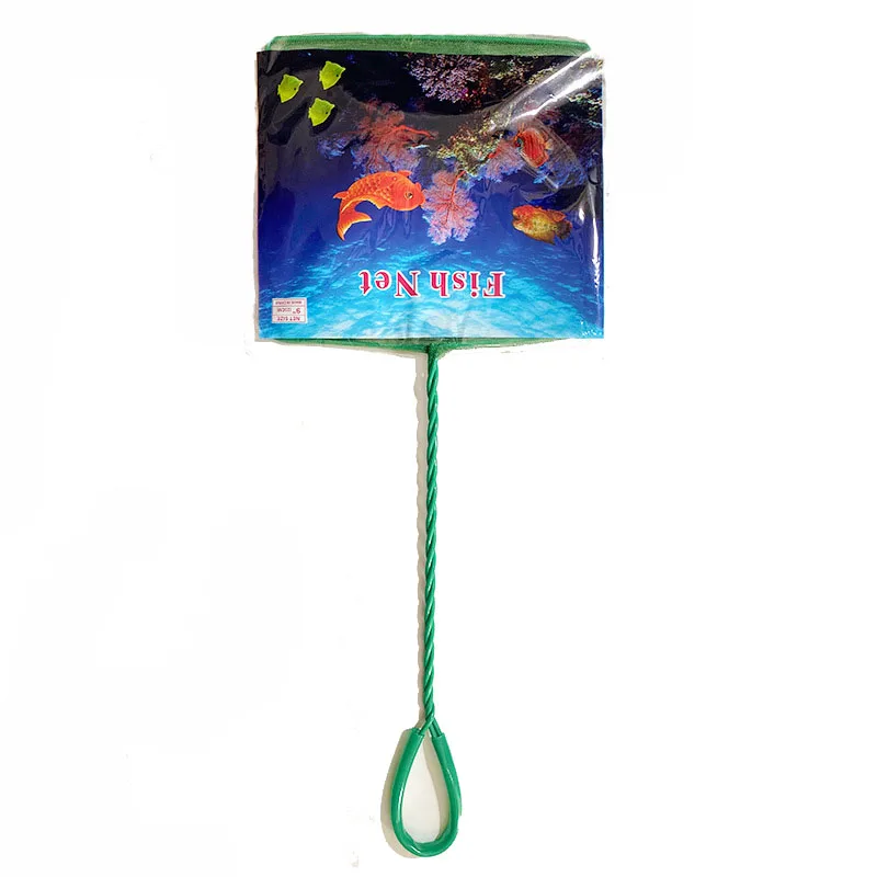 Red de pesca grande de 3-12 pulgadas, accesorios cuadrados para acuario con mango largo, red para camarones Betta, red de pesca, Herramientas de limpieza para pecera - imagen 4