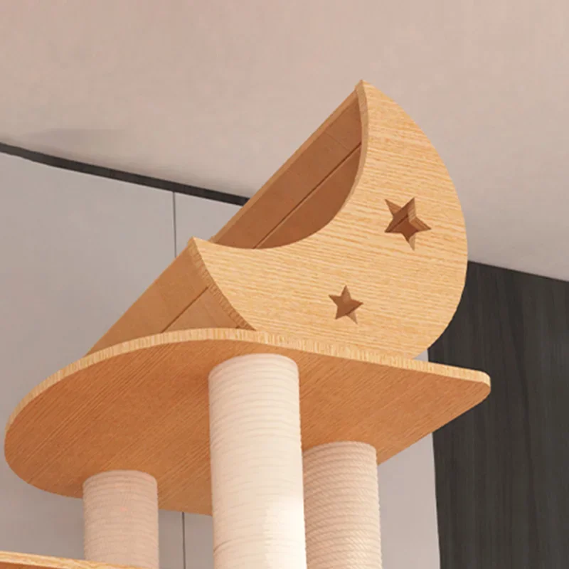 Torre raspadora de madera maciza para gatos, estante de escalada de pared, juego de bricolaje, casa de rebote, guarida, accesorios de juguetes para mascotas, productos para gatitos - imagen 3