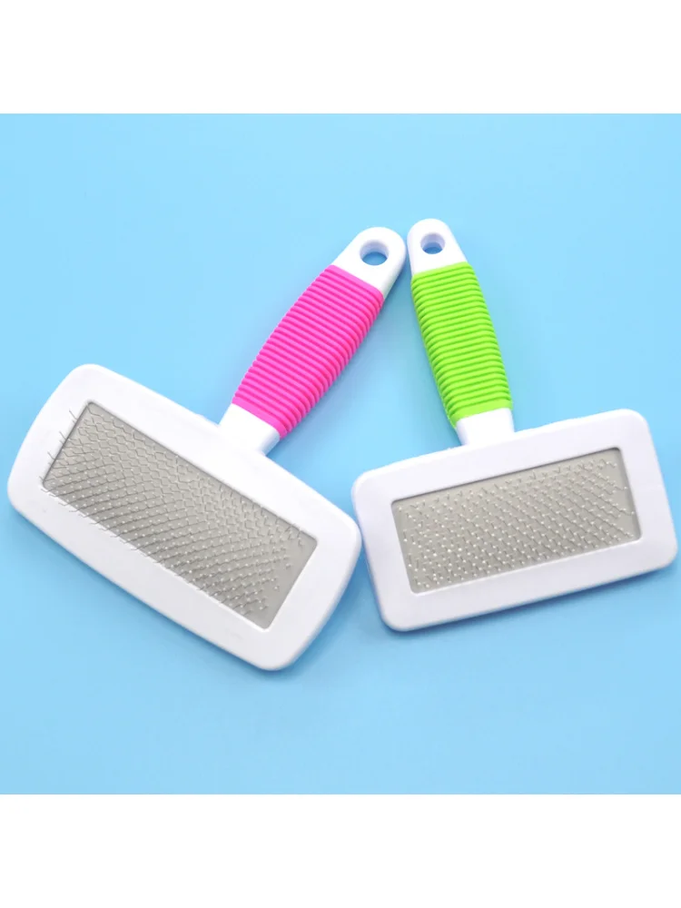 Cepillo removedor de pelo para perros y gatos, peine de aseo y cuidado para pelo largo, masaje para mascotas, cepillo de baño de limpieza, raspador, suministros para perros - imagen 3