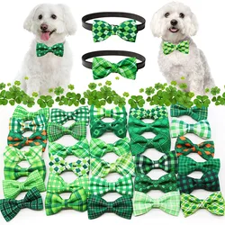 Pajarita para perros pequeños desmontable estilo tartán San Patricio