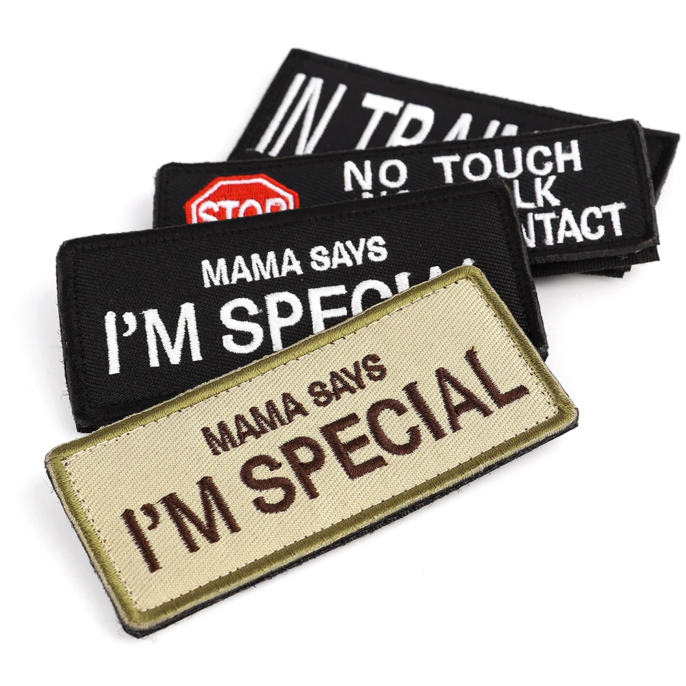 Etiqueta adhesiva táctica militar para perros, etiqueta para arnés de Collar, parches especiales para pegatinas de entrenamiento de pastor alemán, accesorios para mascotas - imagen 2