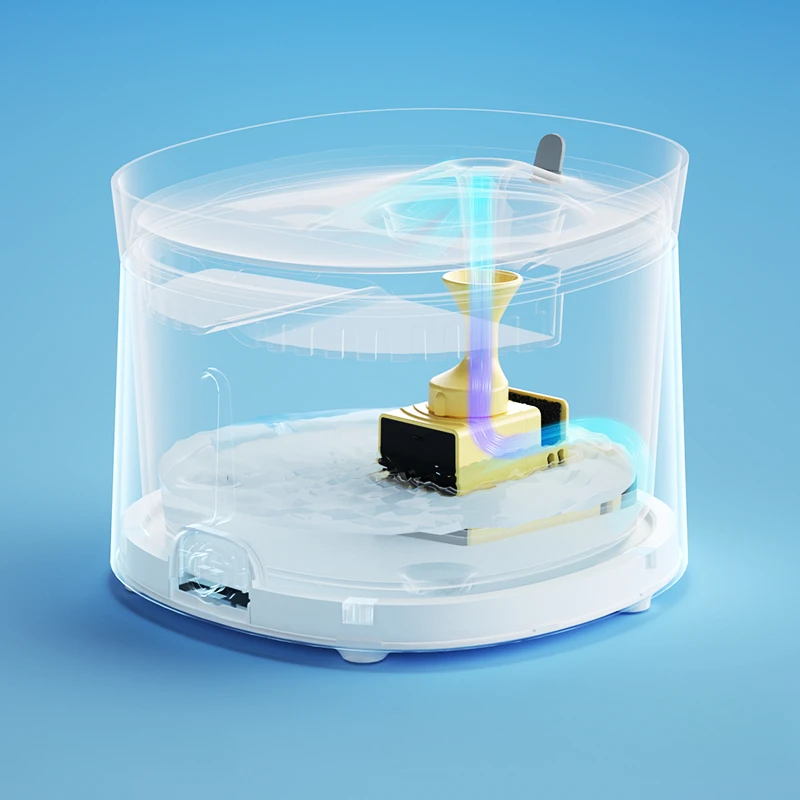 Accesorio Homerunpet, fuente de agua inalámbrica UVC para gatos, bomba inalámbrica autolimpiante Compatible con el modelo CF20 - imagen 4