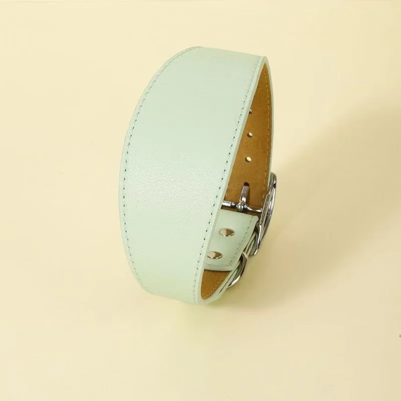 Collar ancho de cuero para perros pequeños, medianos y grandes, Collar envolvente para galgo italiano, accesorios para mascotas Whippet - imagen 5