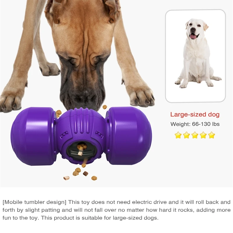 Comedero lento para perros, dispensador de comida ajustable con bola de polea, Wag, juguete Indestructible chillón para Chewer - imagen 4