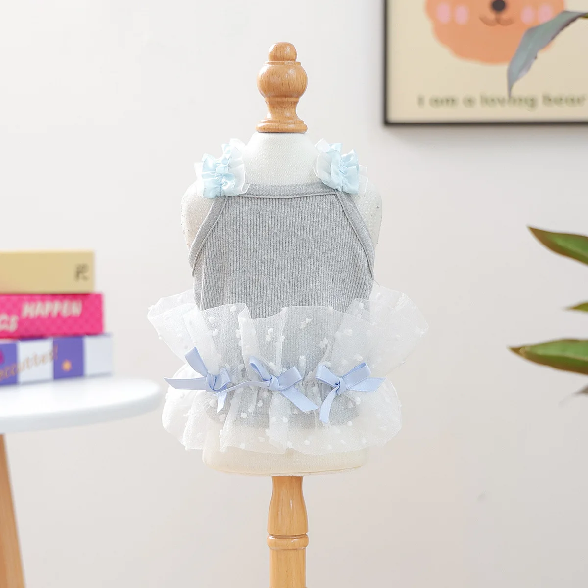 Chaleco con correa de encaje para mascotas, ropa cómoda para perros y gatos pequeños, chaleco con correa de malla de burbujas, ropa para cachorros, primavera y otoño - imagen 5