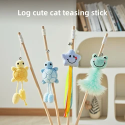 Juguete tortuga con campana para gatos - Madera resistente mordeduras