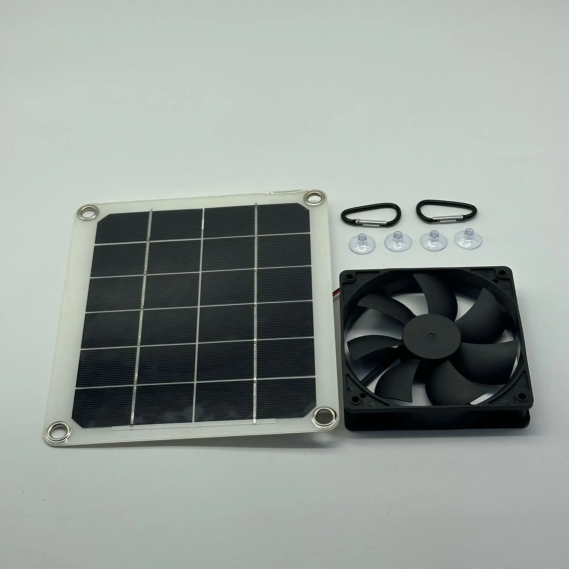 Solar panel fan
