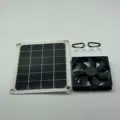 Solar panel fan