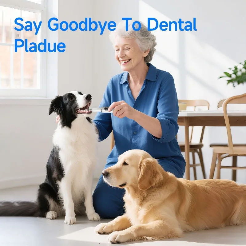 Cepillo dental eléctrico con LED para perros y gatos – Recargable USB - imagen 2