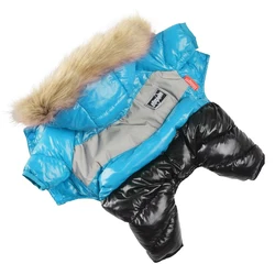 Abrigo de invierno impermeable con capucha para perros pequeños