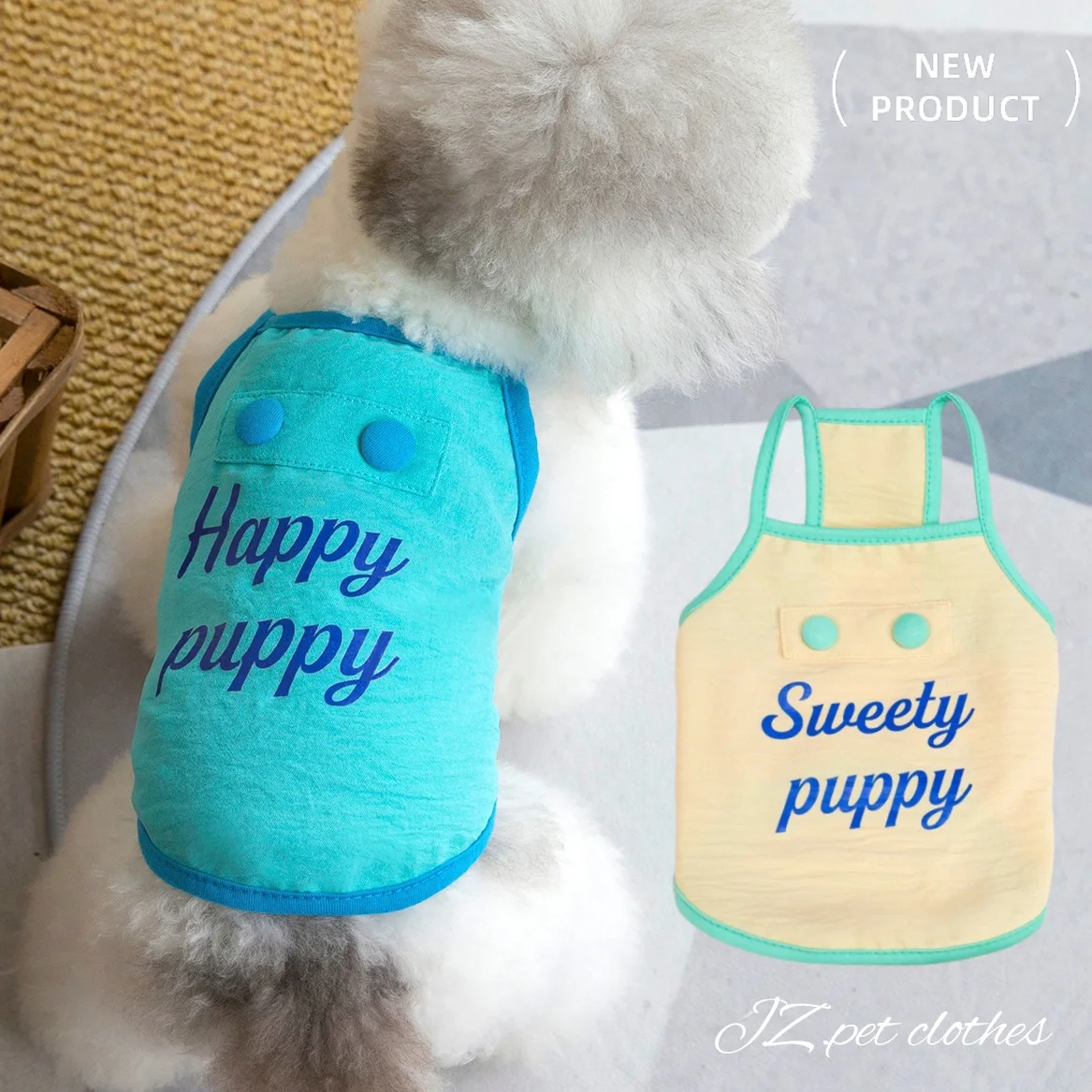Ropa de primavera para gatos y perros pequeños – Chaleco Teddy bordado - imagen 5