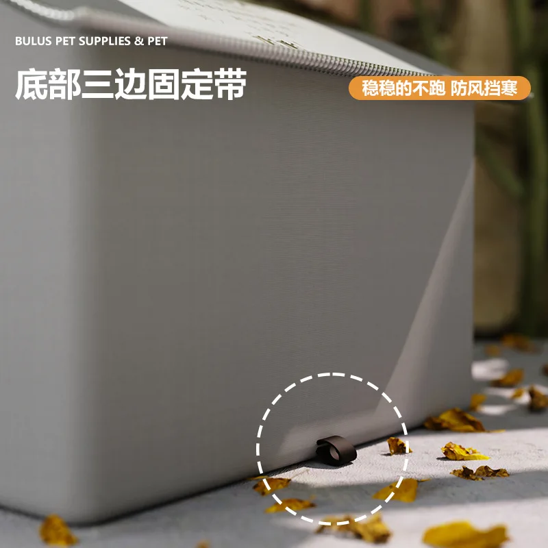 Nido al aire libre para gatos callejeros, protección contra el frío y la lluvia, cuatro estaciones, invierno, gato, invierno, exterior, cálido, perrera, refugio, productos para mascotas - imagen 3