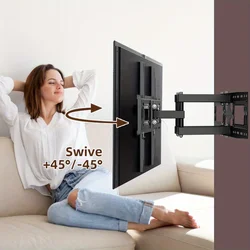 Soporte de pared con brazo articulado para televisión 32-70 pulgadas