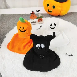 Abrigo de calabaza para perro, manta desplumada para mascotas, ropa de Navidad, chaqueta para perros pequeños, Otoño e Invierno