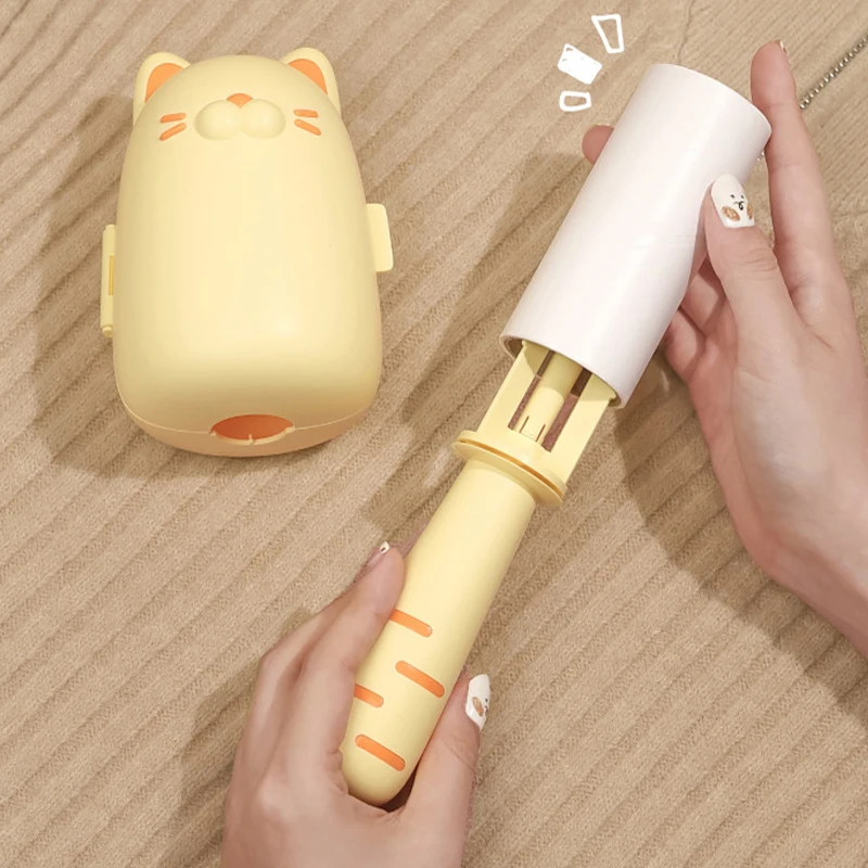 Rodillo de pelusa en forma de lágrima, cepillo portátil para quitar el pelo de mascotas, cepillo de rodillo reemplazable, herramienta de limpieza del hogar, cepillo de tela pelusa para ropa - imagen 3