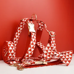 Collar personalizado para perro – Triangular de algodón rojo