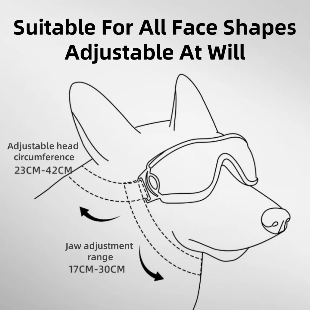 Gafas de sol ajustables con protección UV para perros pequeños y medianos, antideslizantes, a prueba de viento, para correr al aire libre, senderismo y playa, 1 ud. - imagen 4