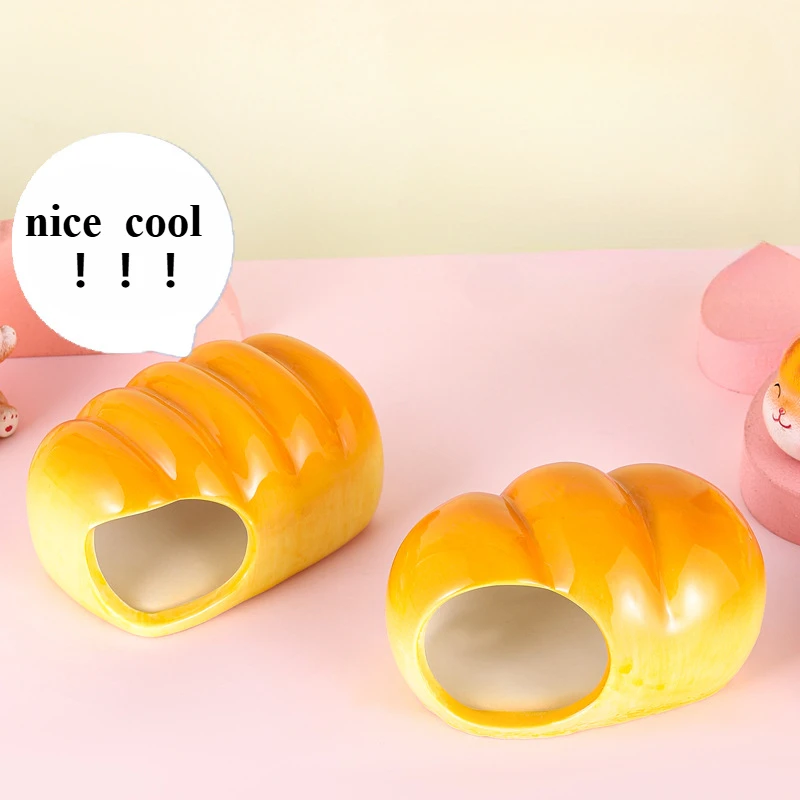 Casa de hámster de cerámica para animales pequeños, cueva al aire libre, casa fresca para animales pequeños - imagen 2