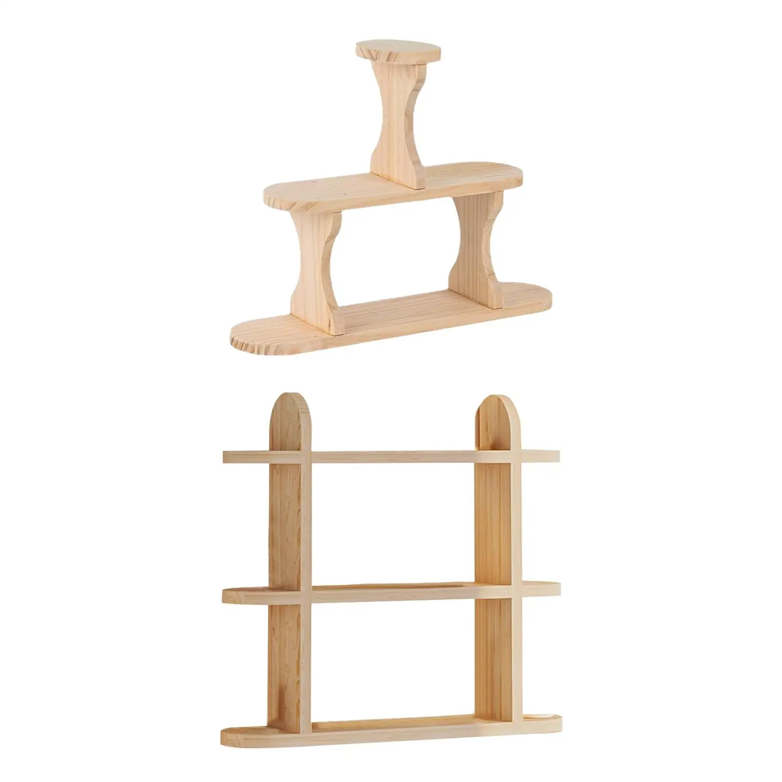 Wooden Desktop Plant Stand Hobbies Models Collections Displaying Decorative Home Office Balcony Multifunctional Display Stand